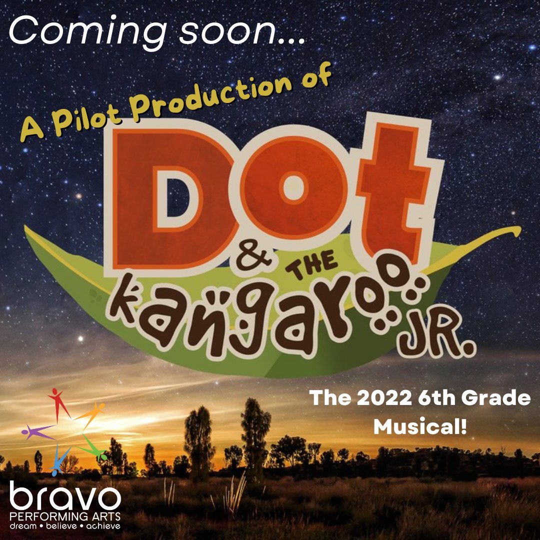 We are excited to announce our 6th Grade Musical: a pilot production of Dot &amp; the Kangaroo Jr. 
Auditions: 11/7.  Audition workshop: 10/18: bit.ly/BRAVOclinic
Performances: 1/2023.
#bravo2022 #bravoperformingarts #bebrooks97 #weareD97 #oakpark97 #myd97  @oakpark97 <a href="/mtishows/">Music Theatre International</a>