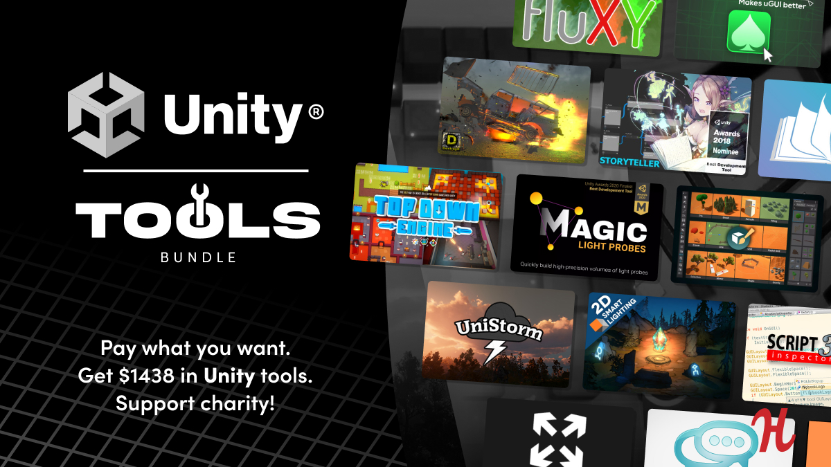 Humble Bundle on Twitter: "Looking to build an instant @unity game  development home workshop? ⚒️ x 🎮 Pick up our Unity Tools bundle to  streamline building your worlds &amp; systems 🎨 x