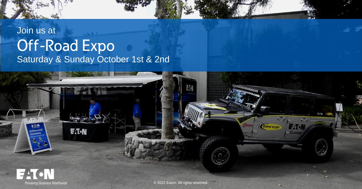 eatoncorp's tweet photo. This weekend we're headed to the #OffRoadExpo in Pomona California! Make sure to stop by our booth to enter to win one of our performance differentials If you're not able to make it, head over to our #EatonPerformance IG page to see what we're up to! https://t.co/mrsLIYMZkL https://t.co/Gqco9nO8h9