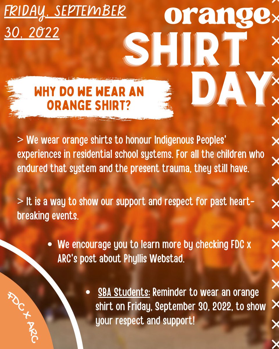 A reminder that tomorrow is orange shirt day!