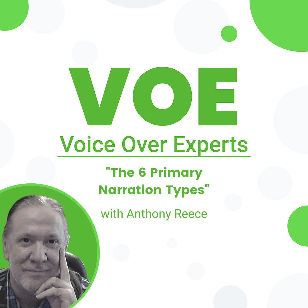 voices's tweet image. We&apos;re back with another #VoiceOverExperts episode, and this time we welcome the incredible Anthony Reece! Tune in as Anthony discusses the 6 primary types of narration.

↓
voices.com/podcasts/voice…

#voices #voiceovercoach #audioproduction #narration #narrationscript