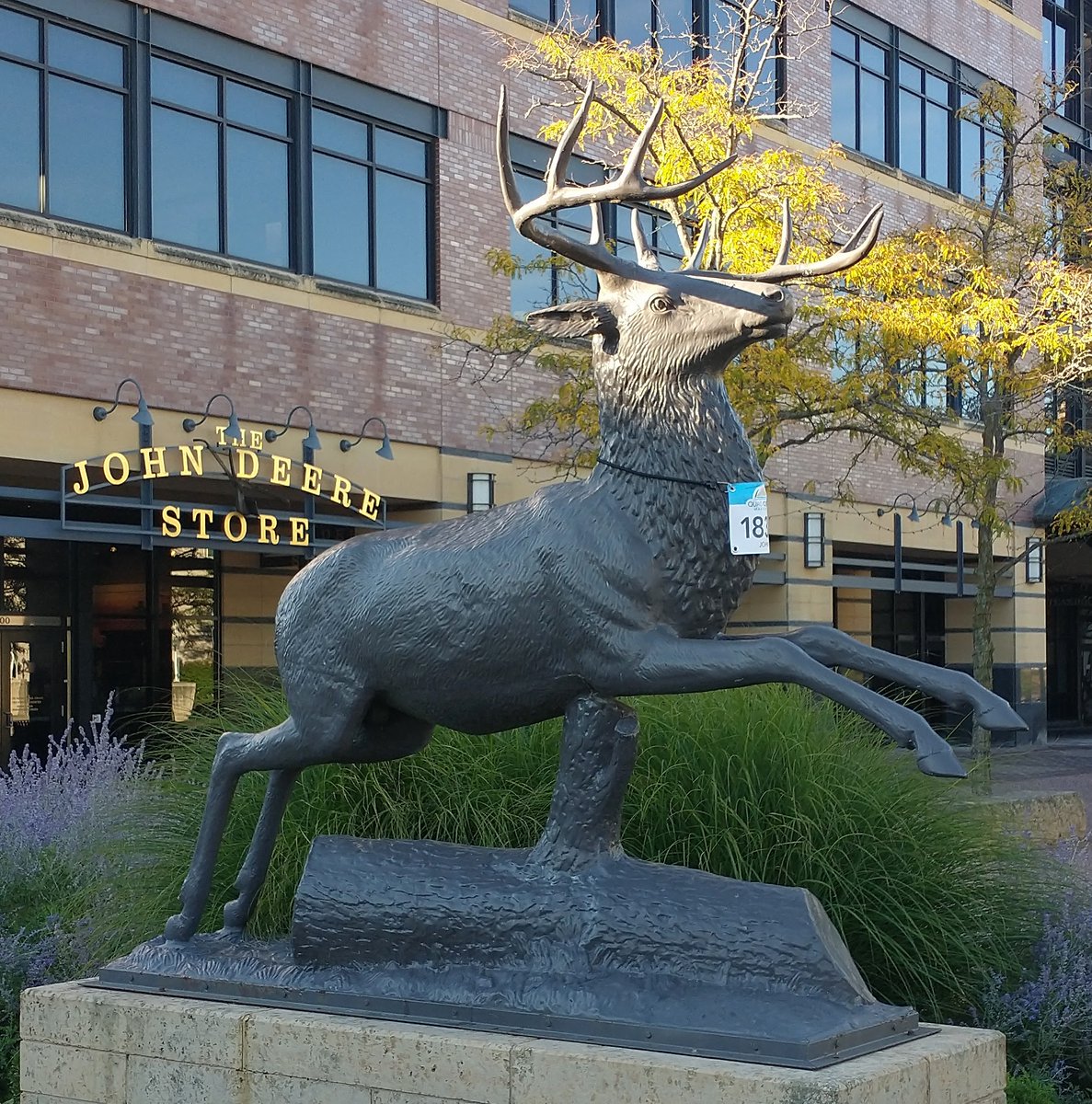 TL_Carver's tweet photo. Adam loves his John Deere tractor. This is outside the John Deere Pavilion in Moline, IL on Sept. 29. Notice the sun is rising on the deer's head. Here's to claiming a new day dawning for the United Methodist Church. @RevAdamHamilton  @sharechurchrez  #ShareChurchLI https://t.co/Qm8Xxr99p6