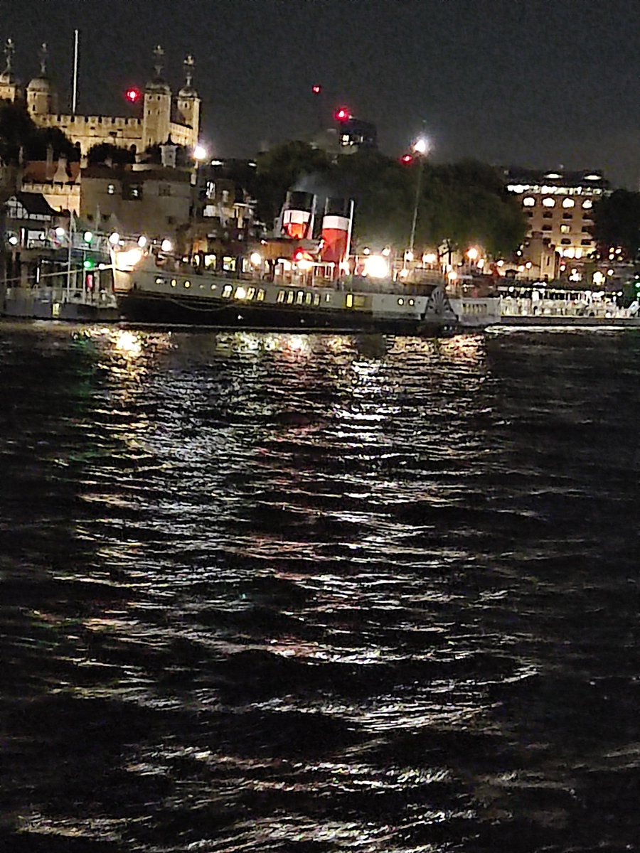 Just going past the PS Waverley.  How beautiful at Tower Pier #pswaverley #towerpier
