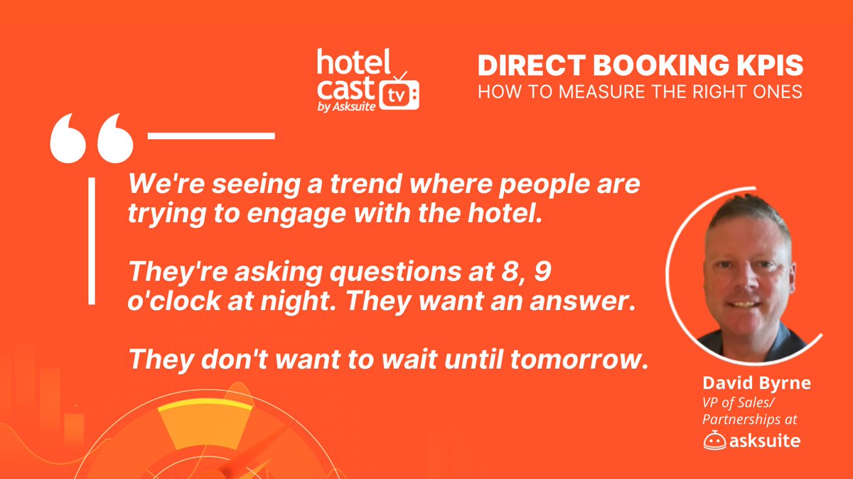 We’ve been talking a lot lately about the importance of tracking the right KPIs to guarantee more direct bookings for your hotel.

According to David Byrne’s tips in our last webinar, a significant one to focus on is First response time.
