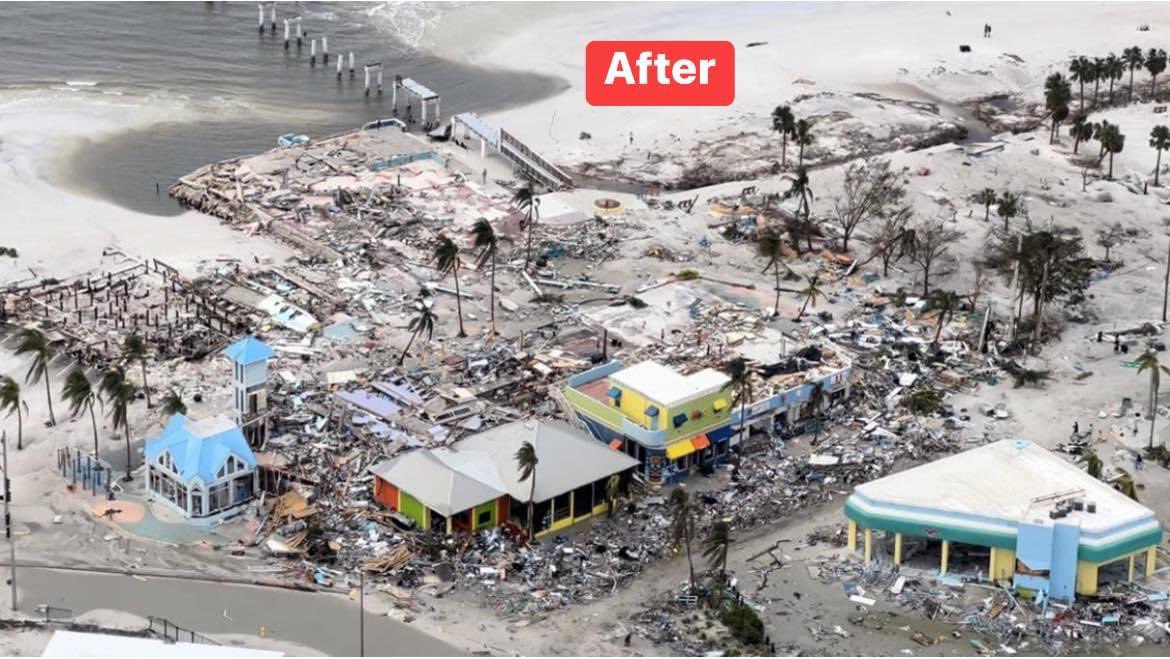 Fort Myers Beach is gone. Hurricane #Ian’s storm surge caused catastrophic damage. Getting flashbacks to Katrina along the Mississippi Gulf Coast. 😢💔 #flwx