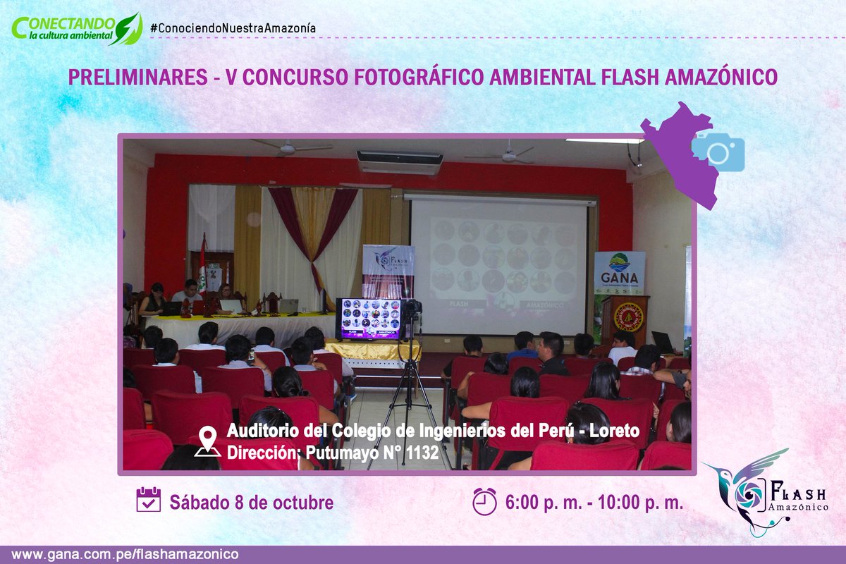 flashamazonico's tweet photo. #FlashAmazónico
#ConcursoFotográficoAmbiental
https://t.co/VP6lOYGoRq 📸

✅ Tenemos sede de las Preliminares del V Concurso Fotográfico Ambiental Flash Amazónico  📸

Conectando la cultura ambiental 💜
#ConociendoNuestraAmazonía
#NuevaAmazonía https://t.co/hSyFQ44X6Y