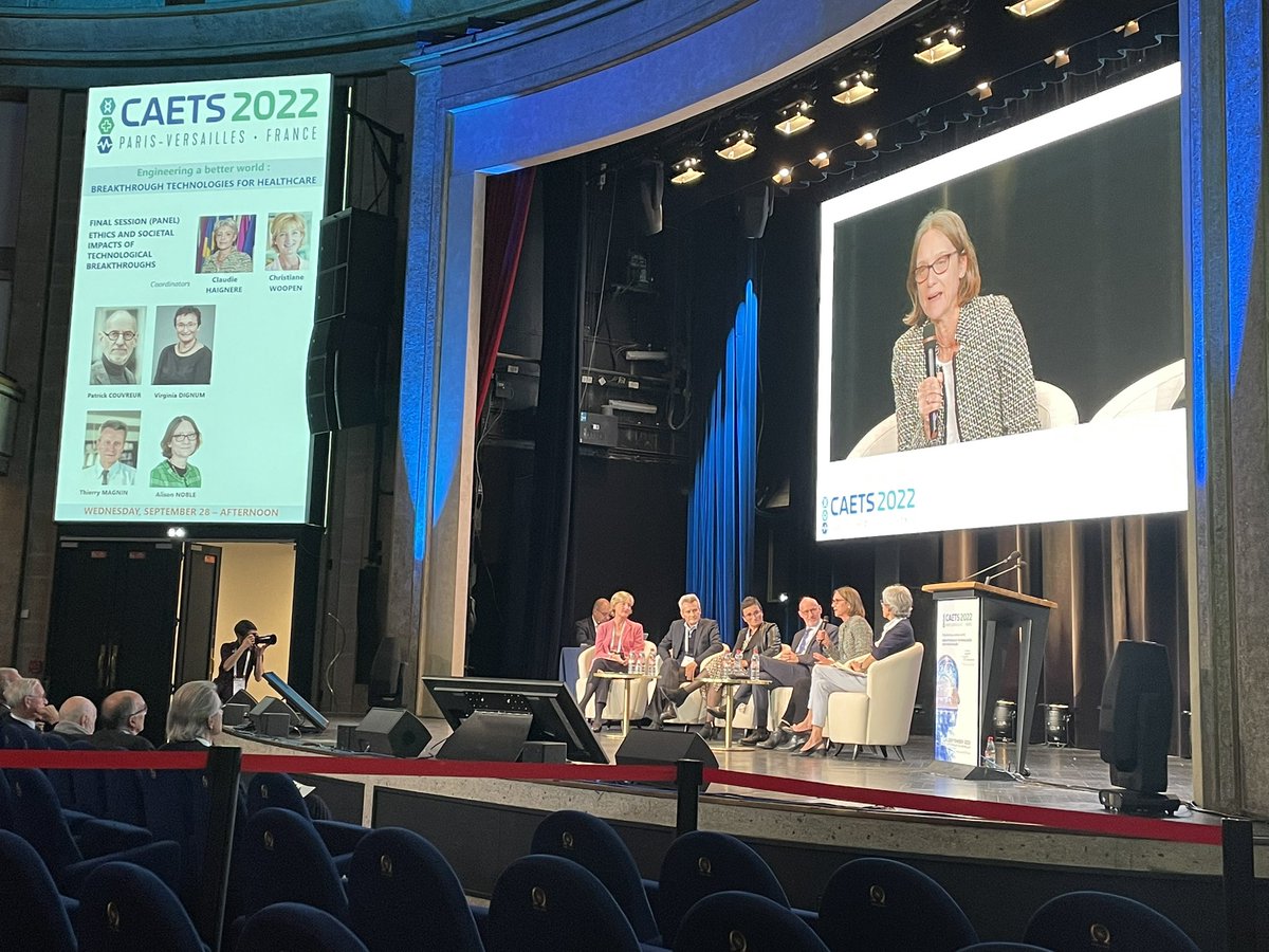 springman_sarah's tweet photo. Prof @AlisonNoble_OU &amp; @hilda_beastoxf talking about Ethics &amp; Societal impacts of Technological Breakthroughs at #CAETS2022 with concerns about #access #bias #dataethics #humanmachineinterfaces #FutureofAI &amp; how inclusion of #SocialScience &amp; Federated Learning may offer balance https://t.co/eU1YKJ3VLk
