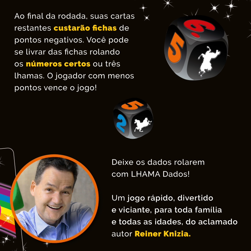 PaperGamesEd's tweet photo. Rápido, divertido e totalmente viciante, LHAMA Dados é o jogo perfeito para quem quer garantir emoção e um tempo de qualidade em família❤️
Chegou a hora de deixar os dados rolarem com LHAMA Dados 🎲🎲
#PaperGames #PaperGamesED #umjogoemcadamesa #LHAMADados https://t.co/skmnf0ZqM4