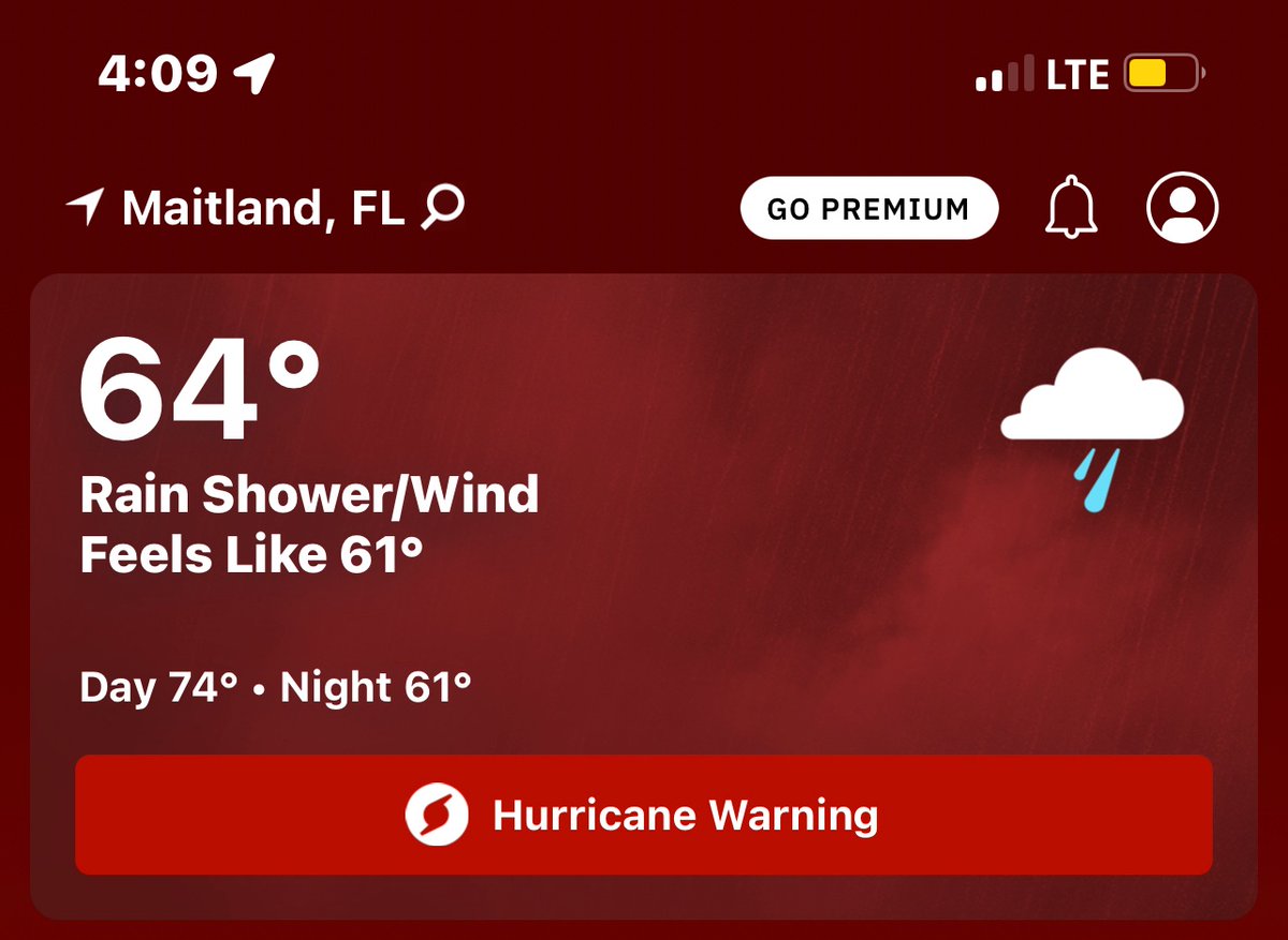 Every hurricane you experience something new — but when was the last time a hurricane ushered in a cold front! 🥶 (nice consolation for being without power!) #HurricanIan