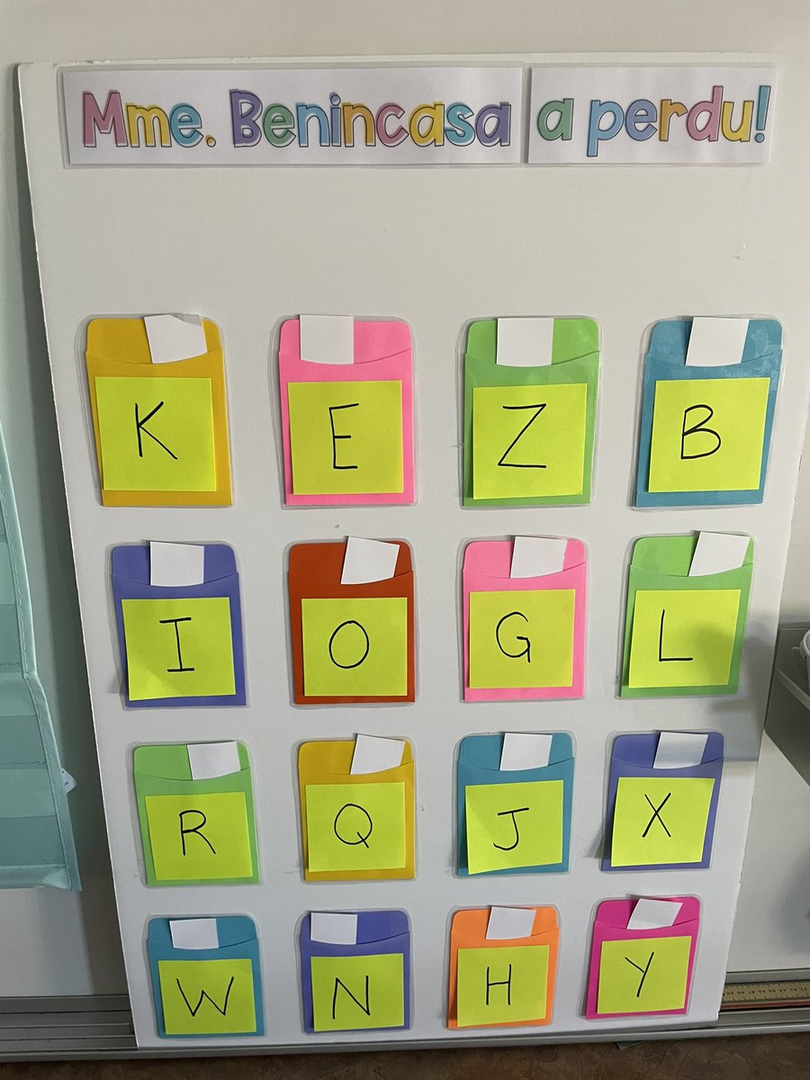 Students had lots of fun today while we continued to practice our letters en français