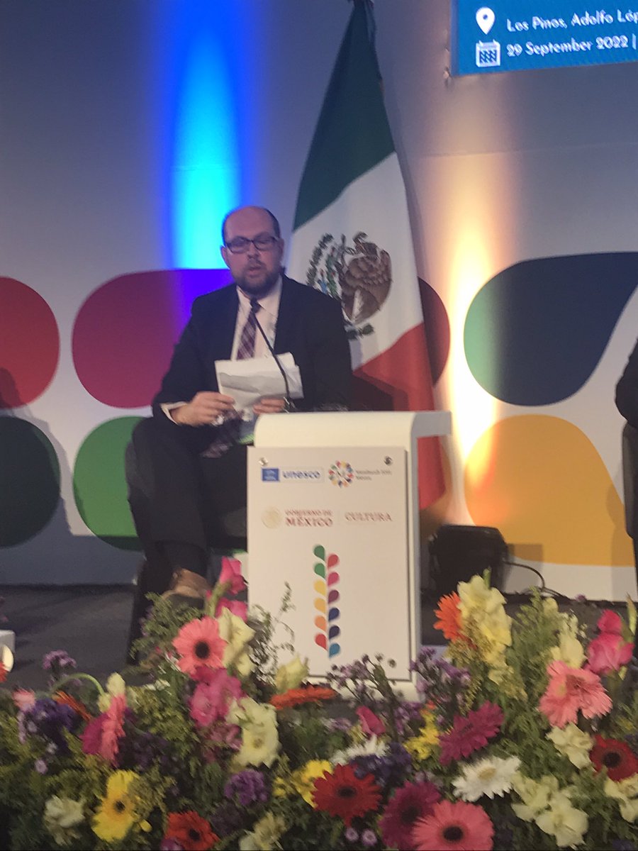HZabrina's tweet photo. “In Finland’s thinking, culture is not only an enabler and driver, but indeed an integral part of sust. development itself”, says Vice Minister of Science &amp; Culture @TuomoPuumala @okmfi #mondiacult2022 #Agenda2030 https://t.co/uemWWgl78q