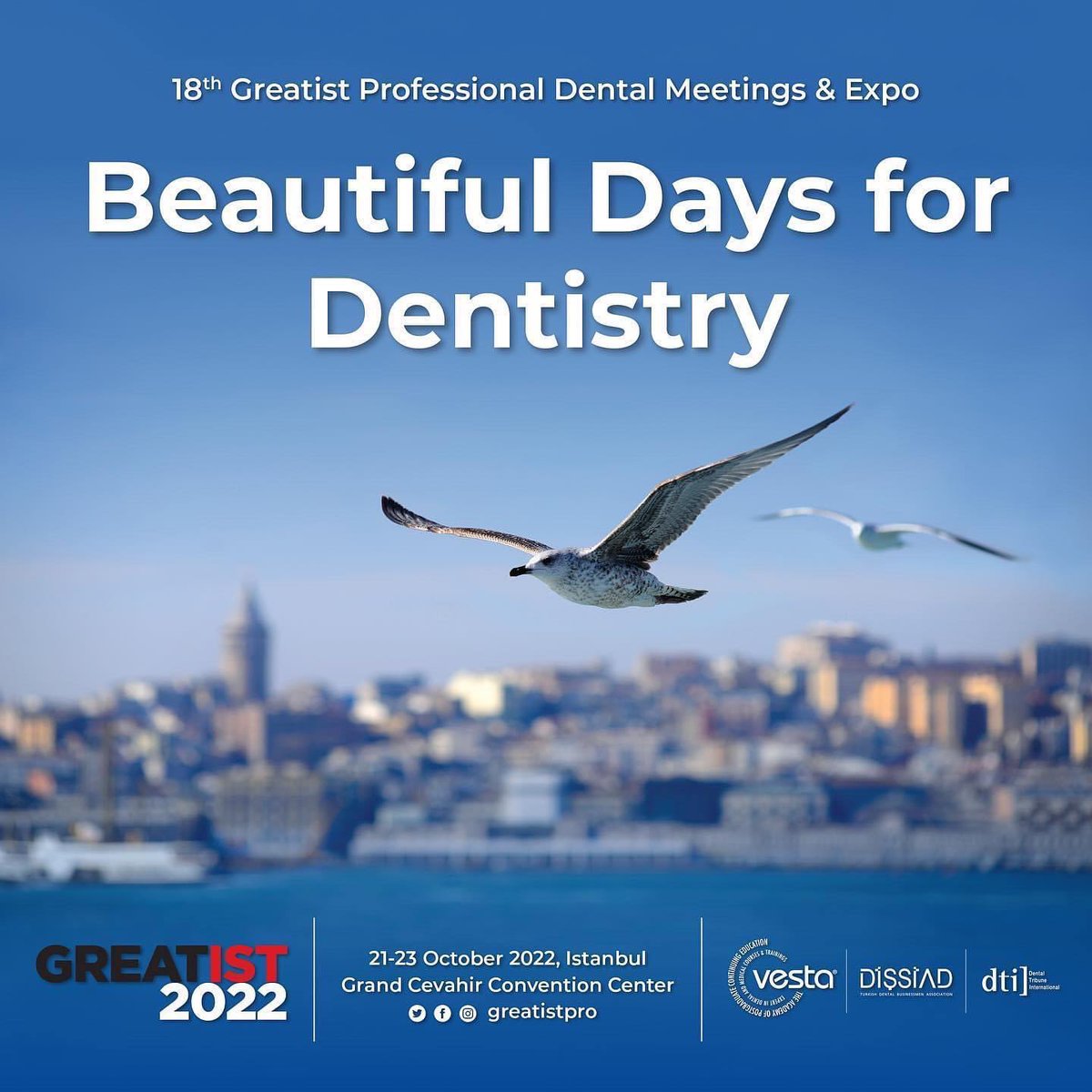 dissiad's tweet photo. 18. Uluslararası GREATIST Diş Hekimleri Kongresi 21-23 Ekim 2022 tarihlerinde İstanbul Grand Cevahir Convention Center'da gerçekleştirilecektir. 30'dan fazla ünlü uluslararası konuşmacı üç gün boyunca ana salonda sahne alacak.

https://t.co/nfs5WlqZd7 https://t.co/tCydxDJt8W