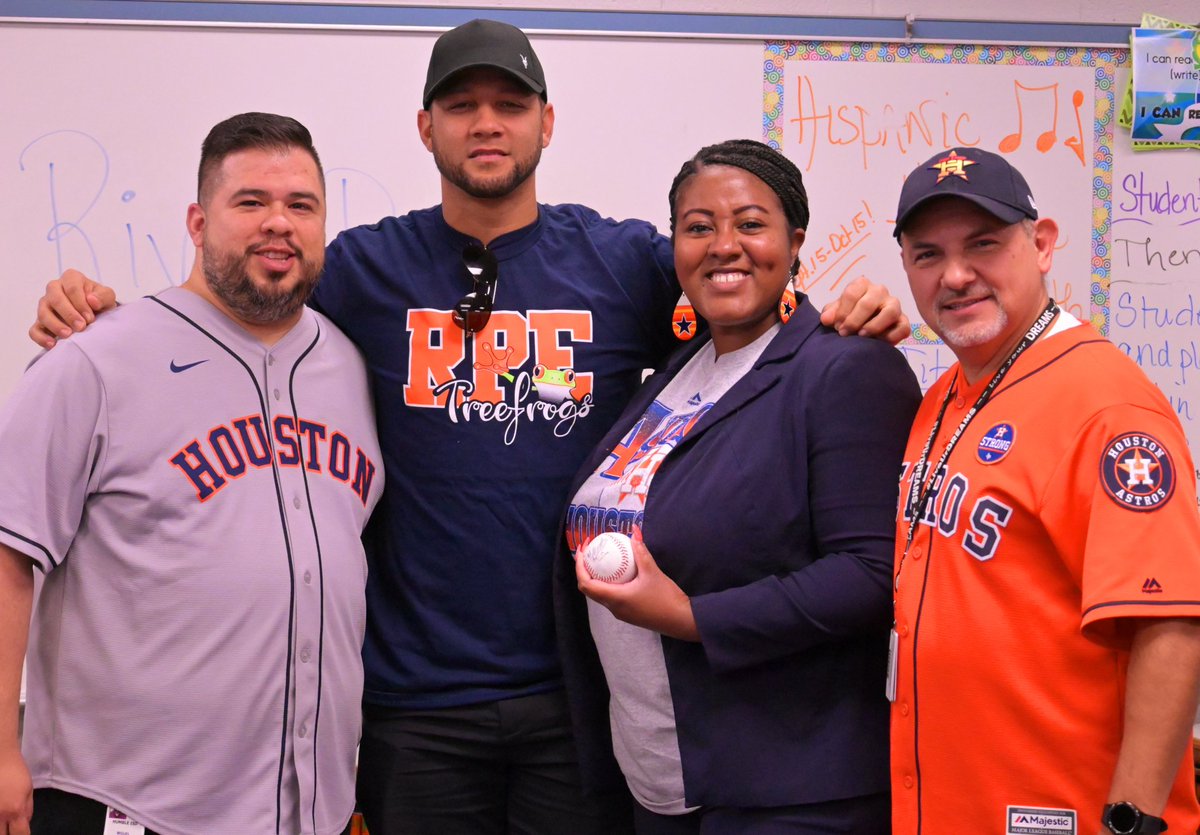 We want to give a huge Treefrog Thank you, to Yuli Gurriel for coming out and speaking to our students about his life in Cuba and what motivates him, as we celebrate Hispanic Heritage Month. <a href="/el_yuly10/">Yulieski Gurriel</a> <a href="/astros/">Houston Astros</a> #LeapLoveLearn