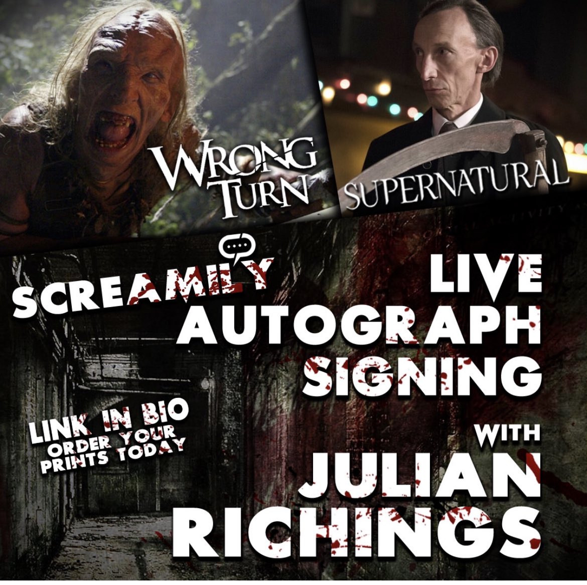 conagentC's tweet photo. Streamily Presents SCREAMILY!
October 18- Julian Richings, @JulianRichings and Christopher Giroux @A_Chris_G_Film will be signing LIVE!
Order your prints today - https://t.co/yx9kMC7Egs
#Screamily #Streamily #Live #Autograph #Supernatural #Anythingforjackson https://t.co/O3gfLs000L