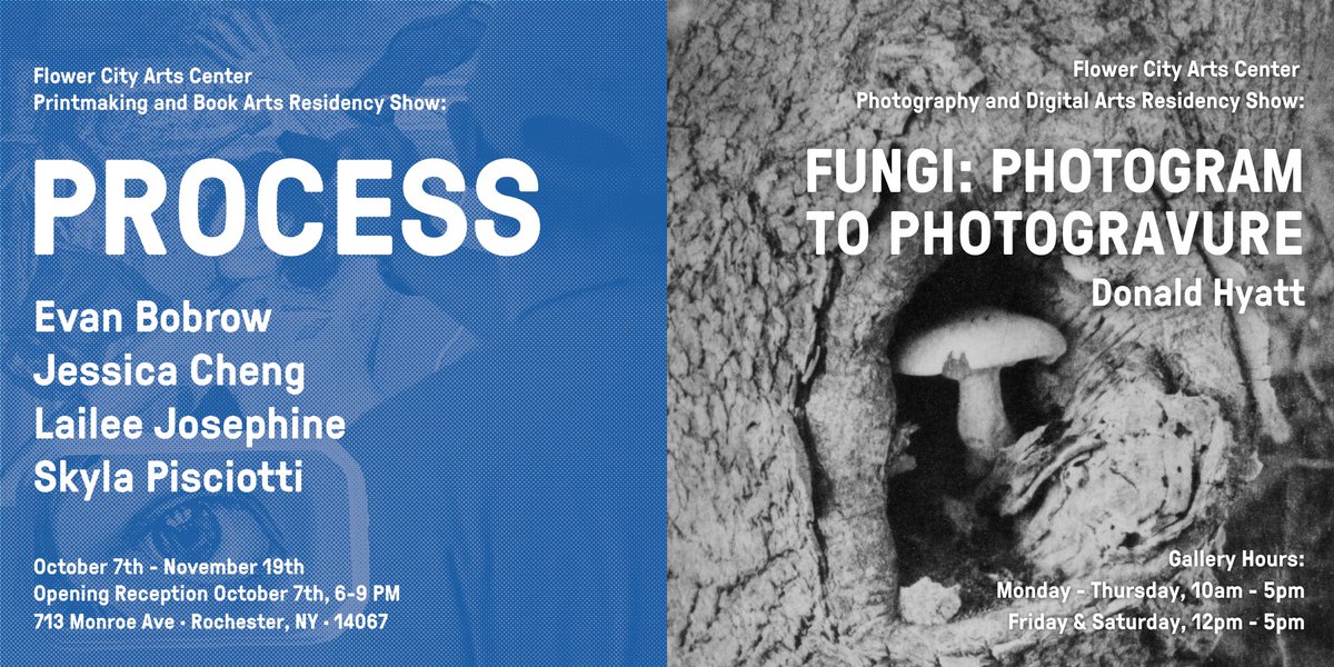 FlowerCityArts's tweet photo. ✨Please join us next #FirstFridayRoc, 10/7 from 6-9pm for the Opening Reception for two new exhibitions featuring work by Evan Bobrow, Jessica Cheng, Donald Hyatt, Lailee Josephine, and Skyla Pisciotti. Event is free & open to the public.
Learn more: https://t.co/KWxuZMYsWh https://t.co/cBiM4nNQEV