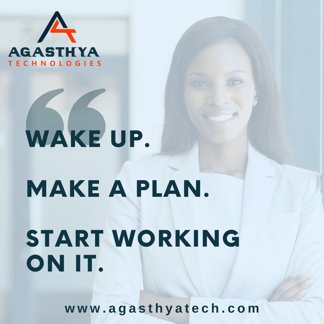 AgasthyaTech's tweet image. Planning your day is the best way to succeed!

#agasthyatechnologies #agasthyatech #technology #tech #programming #software #artificialintelligence #marketing #science #research #innovation #buildingthefuture #instagood #websitedesign #websitedevelopment #userfriendly