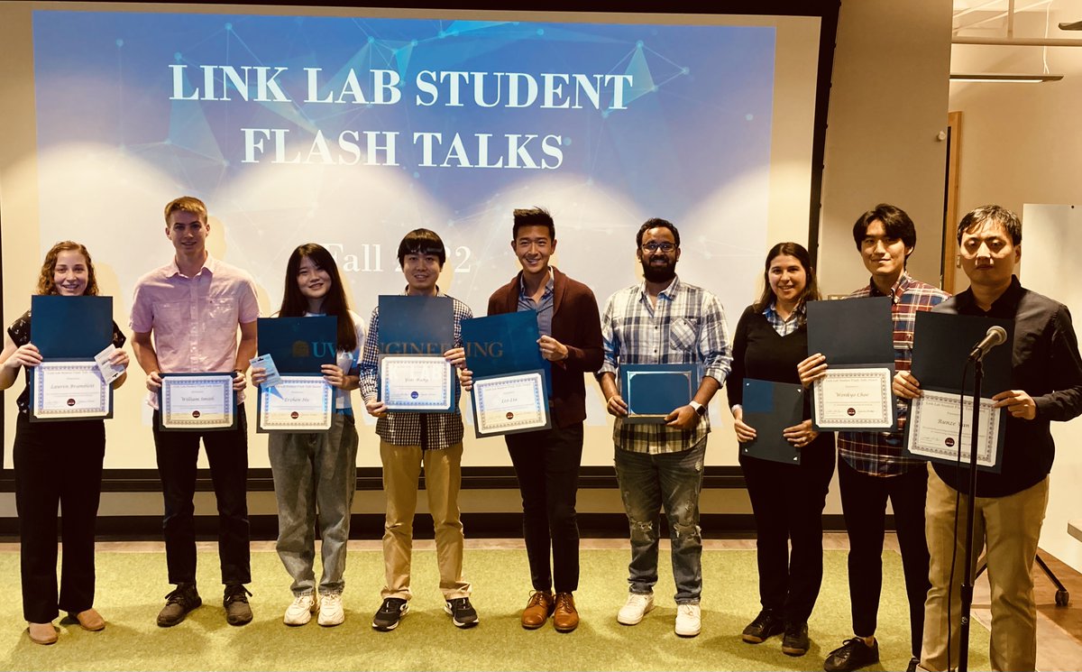 UVALinkLab's tweet photo. Congratulations to our Link Lab Student Flash Talk Speakers who did a wonderful job presenting their research! https://t.co/WJojqVF9sJ