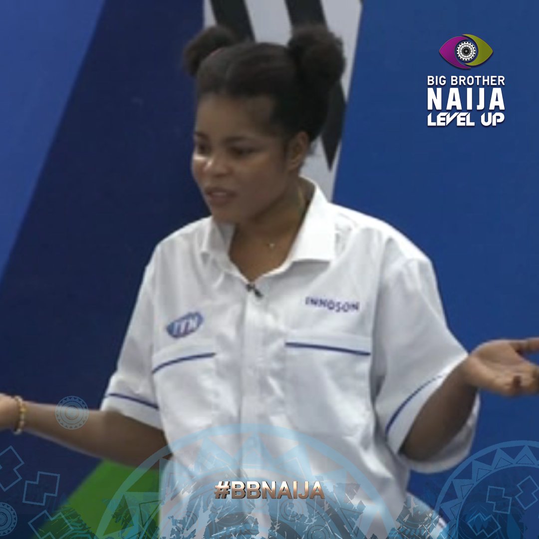 BBNaija's tweet photo. Chichi received a warning from Biggie for holding the letter 'a' while searching for other letters in the pool of balloons. 
Click here ➡️ https://t.co/NhcdNVadEe for more #BBNaija gist. https://t.co/3FhHdNSwVN