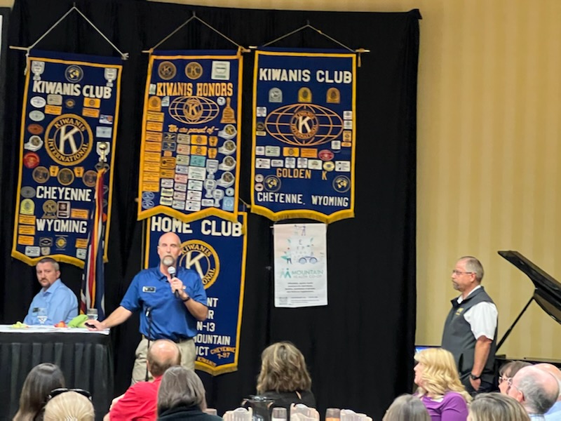 LCCCsports's tweet photo. Thank you to the Cheyenne Kiwanis for having us out today to talk about the happenings at LCCC in athletics!
It was a pleasure to share with you!
#BeGolden #GoldenCommunity #WeAreAllGolden https://t.co/tTEhrylZux