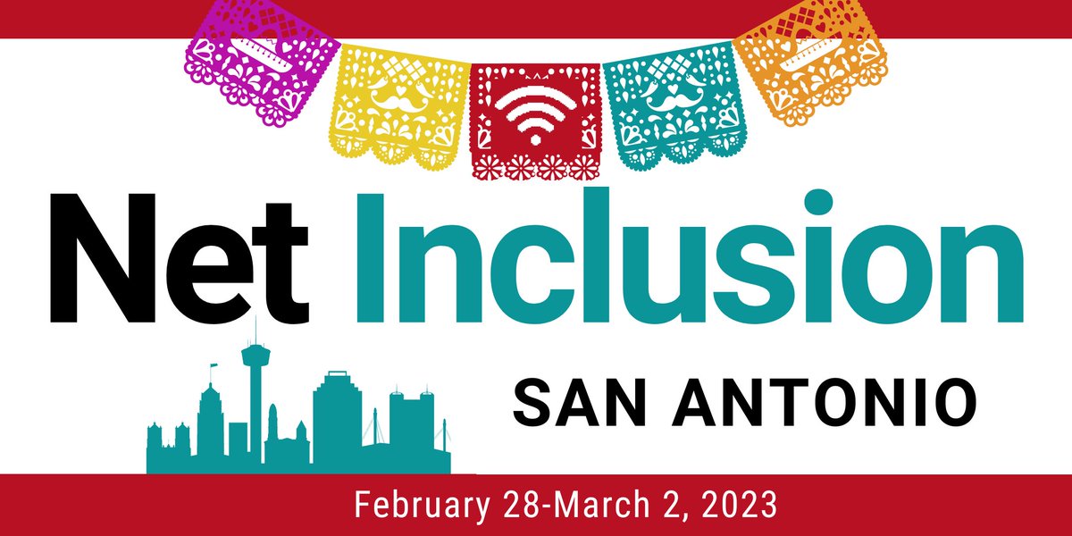 deannecuellar's tweet photo. Digital Inclusion Week #DIW2022 kicks off Mon. 10/3-7. But, starting today registration is open for #NetInclusion2023 taking place this year here in #SanAntonio. https://t.co/sdinx61FqJ https://t.co/b5lK5CNkjx