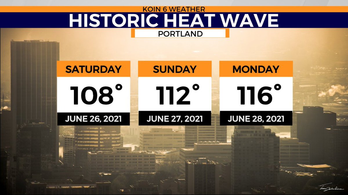 KOINNews's tweet photo. A new study says the deadly heat dome that hit the PNW in 2021 was a once-in-10,000-year event. Read more here: https://t.co/N6MDRW5Xxs https://t.co/QglIUOilo7