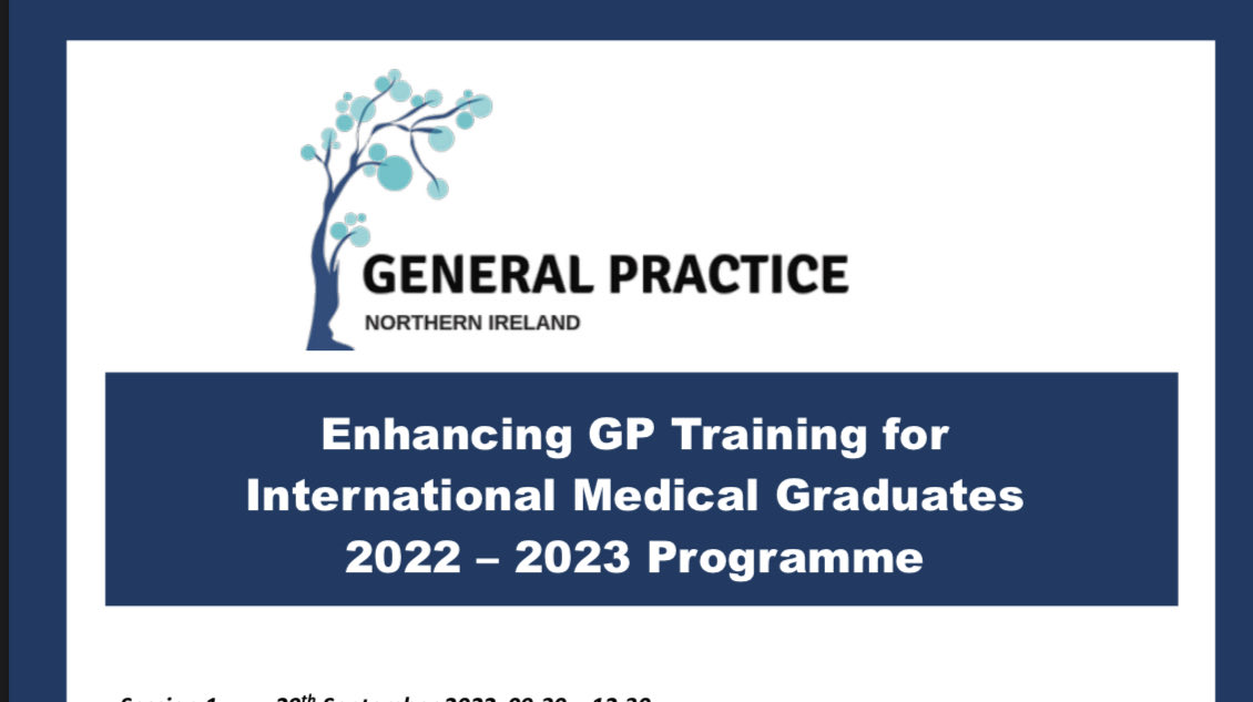 ursulaamason's tweet photo. Fantastic 1st day with  ⁦@_NIMDTA⁩  GPST1s new to NI/IMG. #culture  #feedback #reflection #portfolio #imgexperience #visas ⁦⁩ ⁦⁦thanks ⁦@Douglas_louise⁩ ⁦@CarlHBrennan⁩ + Ali Usman Marie Robert ⁦@GPTrainingNI⁩ ⁦@rcgp_ni⁩ ⁦@rcgp⁩ https://t.co/Tym7kXQFoM