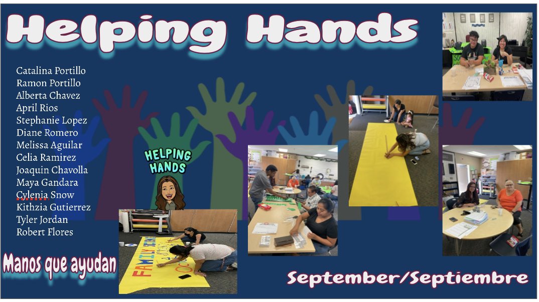 nichols_eagles's tweet photo. Today, we had our first 🖐️🤚Helping Hands🖐️🤚of the school year and it was great to see our parents/guardians come together to help our teachers.
Thank you parents/guardians for donating an hour or more of your time. Our teachers really appreciate your help. 💙💛💙💛#FACETEAM https://t.co/k9RSMNhuFI
