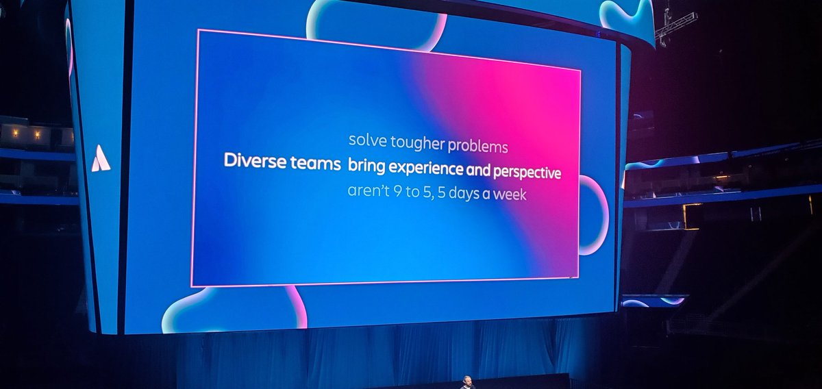 Great kickoff to the <a href="/Atlassian/">Atlassian</a> #Worklife event by co-CEO <a href="/mcannonbrookes/">Mike Cannon-Brookes 👨🏼‍💻🧢🇦🇺</a>, as he talks to unleashing teams and working differently  together.  Exciting times ahead for <a href="/SmartBear/">SmartBear</a> as an <a href="/AtlassianMarket/">Atlassian</a> platinum and #OpenDevOps partner.

Simply #BetterTogether for customer teams!