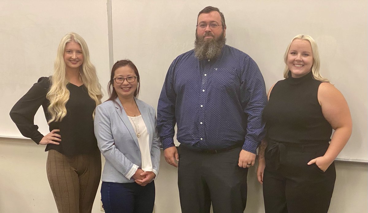 Congrats to our PhD students: Emily Spivey, April Chai (<a href="/AprilChai12/">April Chai</a>), Christian Fritz, and Madison Doyle (<a href="/Mads_D_/">Madison K. Doyle</a>) for each completing their comprehensive paper over the last few months. Well done, y'all! #TXSTnext #research