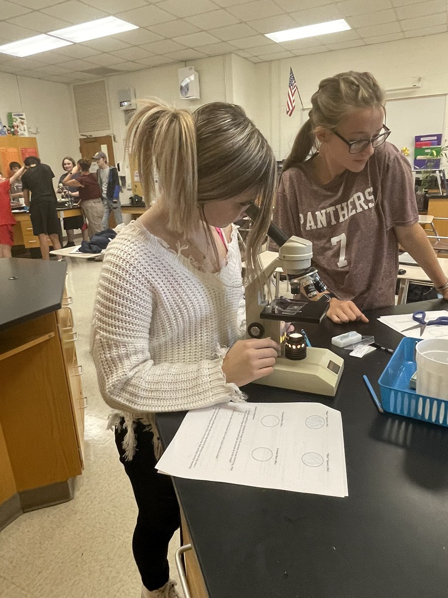 NaplesKatie's tweet photo. Creating microscope slides in living environment today was a blast! @PortByronCSD 🔬#GoPanthers https://t.co/ic4Uv93gdR