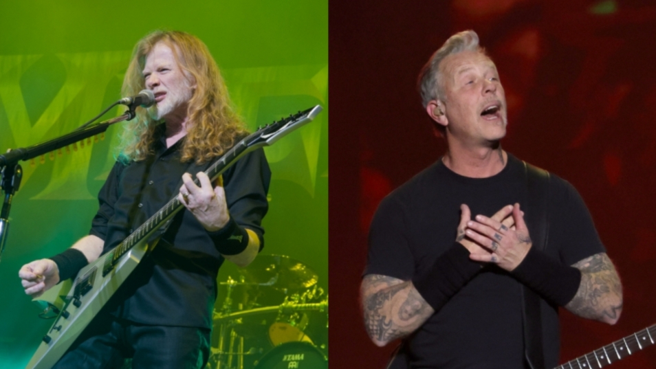 Revolvermag's tweet photo. Megadeth's Dave Mustaine thinks there's a "good possibility" that he and Metallica's James Hetfield will write new music together https://t.co/YuLp70lNaN https://t.co/xRPpWdqQyG