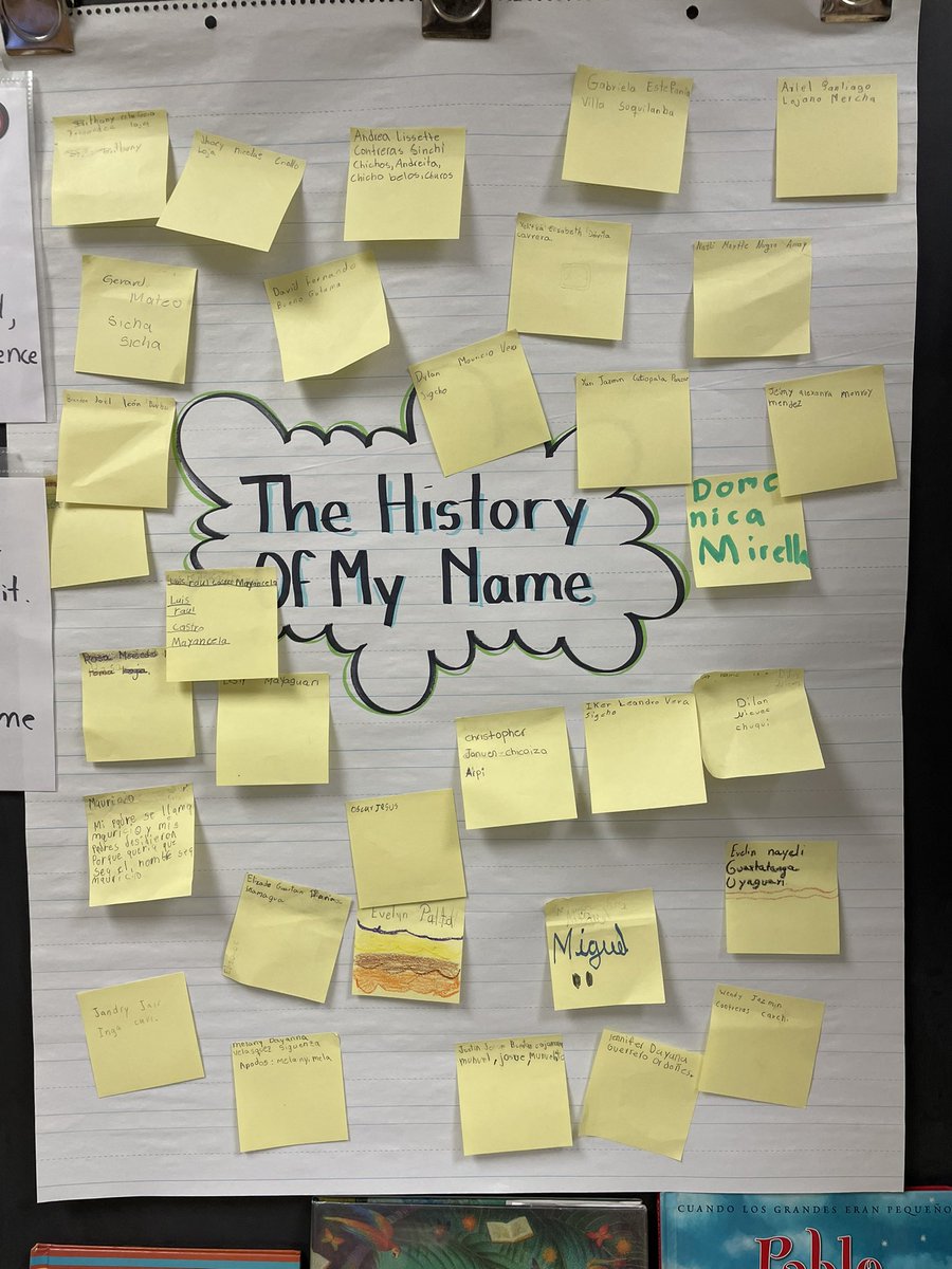Rethink_ENL's tweet image. It&apos;s very rewarding to link restorative practices with language acquisition. This week, students got to identify the parts of their name and what their name means to them. #peekskillpride #peekskillCSD #wearethepromise #hillcrestelementary