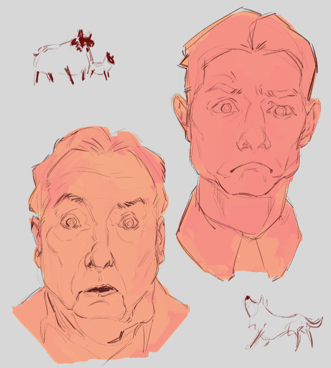 some face-drawing exercise