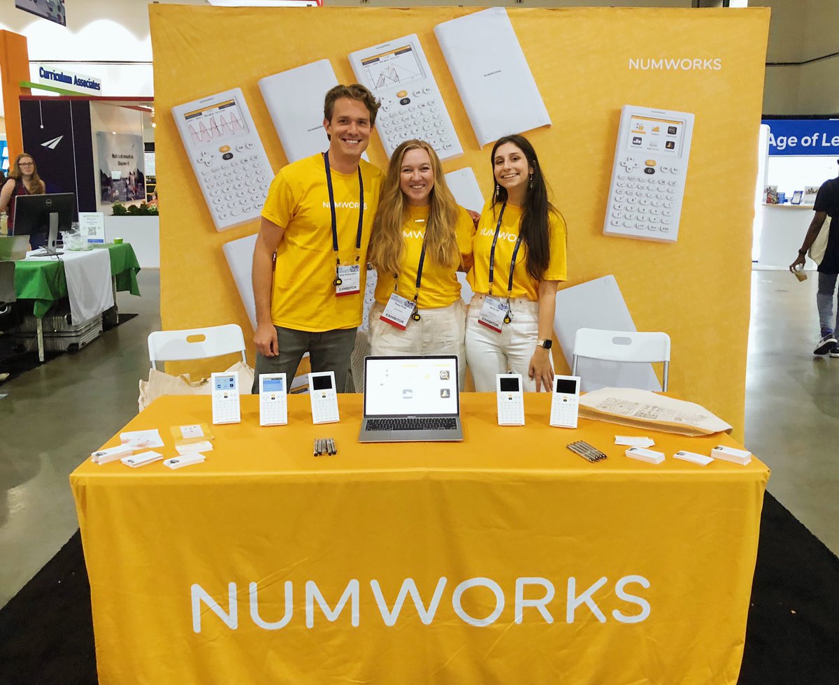 NumWorks's tweet photo. We’re at #NCTMLA! Come by booth 705 to get your FREE tote bag and learn more about NumWorks 🤩

#MTBoS #iteachmath https://t.co/YZUfMapTlv