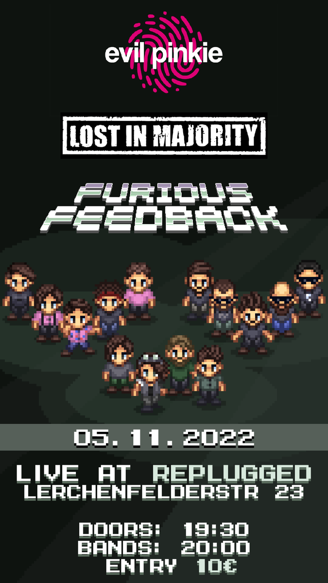 05.11.2022
Replugged 
Lerchenfelderstr. 23

Doors: 19:30
Bands: 20:00
10€