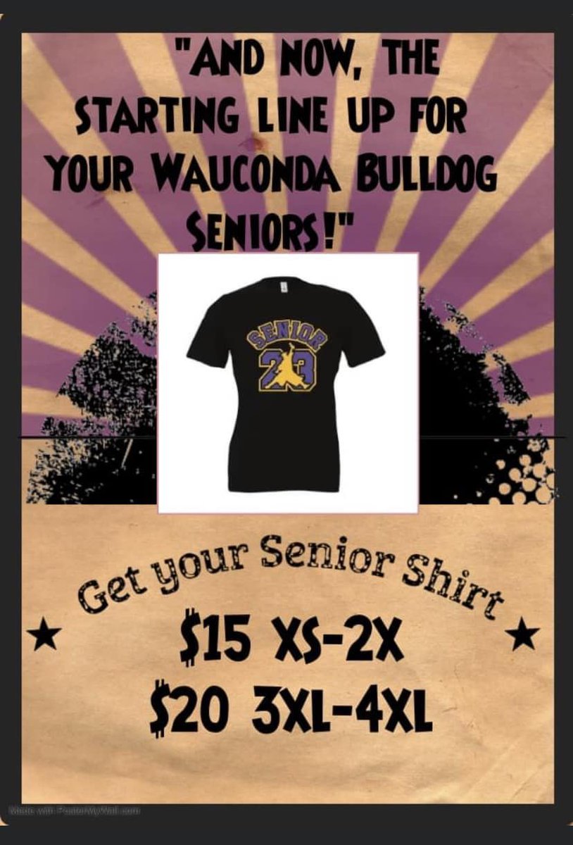 FINAL DAYS! SALE CLOSING FRIDAY!!
Class of 2023 grab your senior shirts! wauconda-boosters-inc.square.site