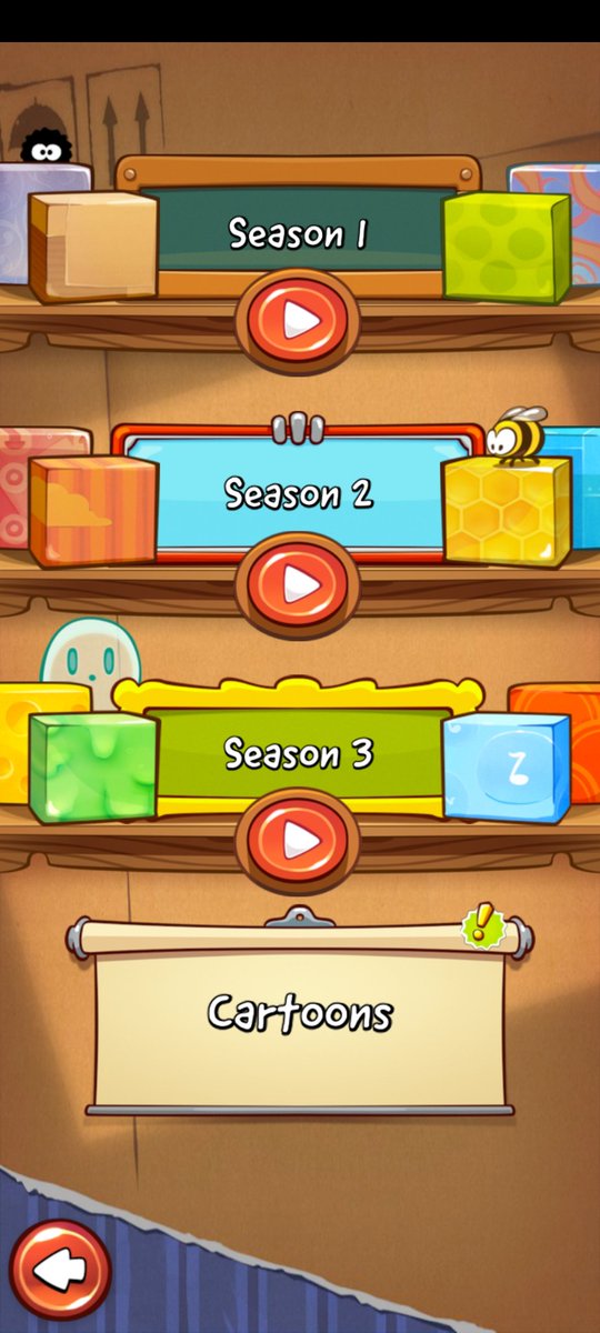 CTR__Network's tweet image. News: Version 3.39.0 of Cut the Rope has launched. The game has been reverted to back the way it was before version 3.36.0, meaning no more jar, you can change candies again and boxes are back and in the right order.