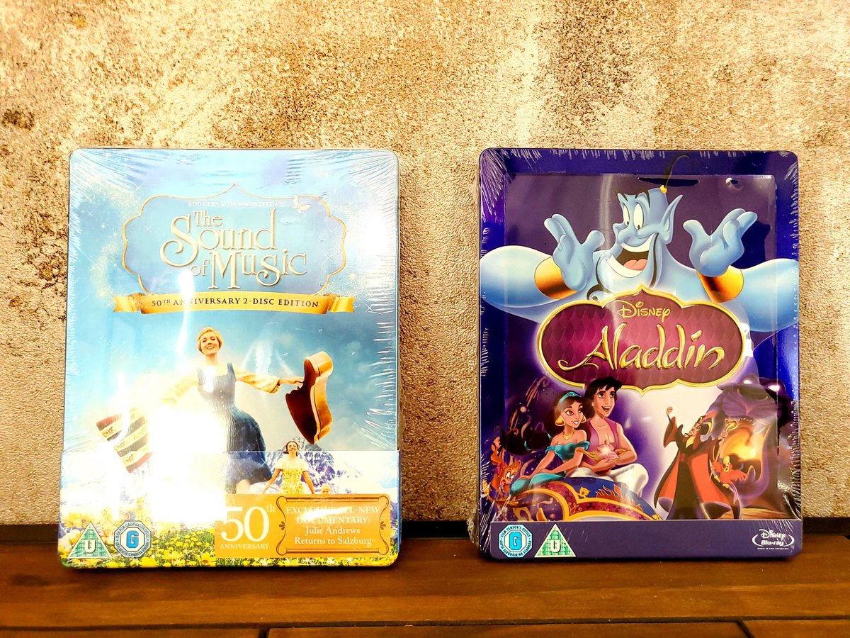 Cornrow_'s tweet photo. The sound of music &amp; aladdin steelbook

@media_psychos #thesoundofmusic #Aladdin #steelbook #bluray https://t.co/UPuEsvJeZq