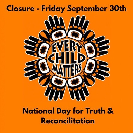 In honour of National Day for Truth &amp; Reconciliation, the Cafe will be closed tomorrow.  

#TRC #everychildmatters #orangeshirtday ift.tt/8qS5W0d
