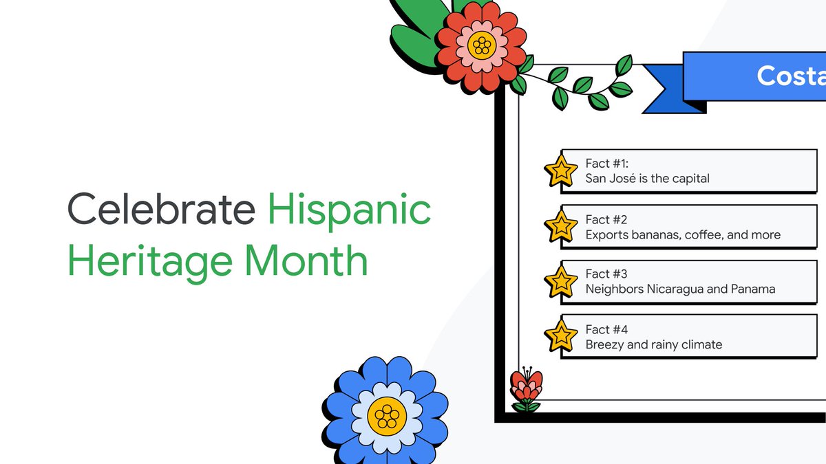 GoogleForEdu's tweet photo. This #HispanicHeritageMonth students can explore and share their learnings with the class using this ready-to-go report template and virtual passport: https://t.co/YKJcnUSkmh https://t.co/hnzT5PVsit