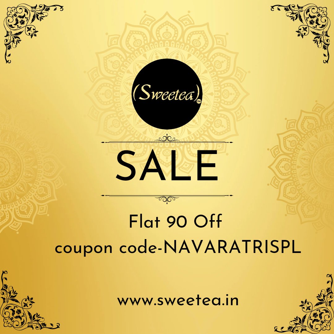 Sweeteaindia's tweet photo. Sweetea Navaratri festival sale
#sweetea #Navarathri2022 #festival #sale #sweeteamerch #sweeteaspecialsale #PonniyinSelvan1 #Tamil #PonniyinSelvan #indiapride #musical https://t.co/zPOABhC9gy