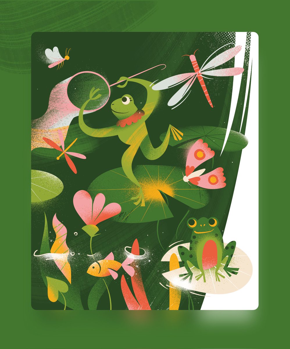 soniadomart's tweet photo. Live like a frog 🐸 #illustration #Frog #wildlife #green #art #kidlit https://t.co/U0kxawCrpL