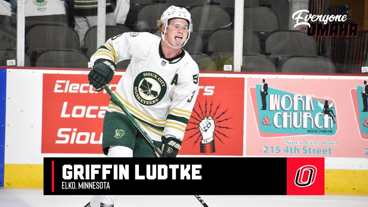 Fresh off a Clark Cup Championship with the Sioux City Musketeers last year, Elko, MN native Griffin Ludtke played in 96 games for the Muskies racking up 5 goals and 22 helpers.

Ludkte was also an alternate captain for Sioux City last season.

#EveryoneForOmaha | #OmahaHKY