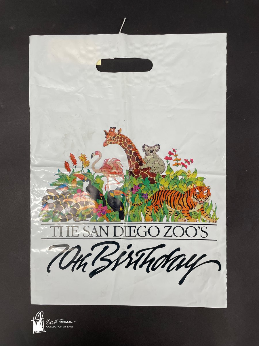 272/365: Did you know that the San Diego Zoo is over a century old? It was founded in 1916! This bag from the Lee L. Forman Collection of Bags is a throwback to when they were celebrating their 70th anniversary back in 1986.