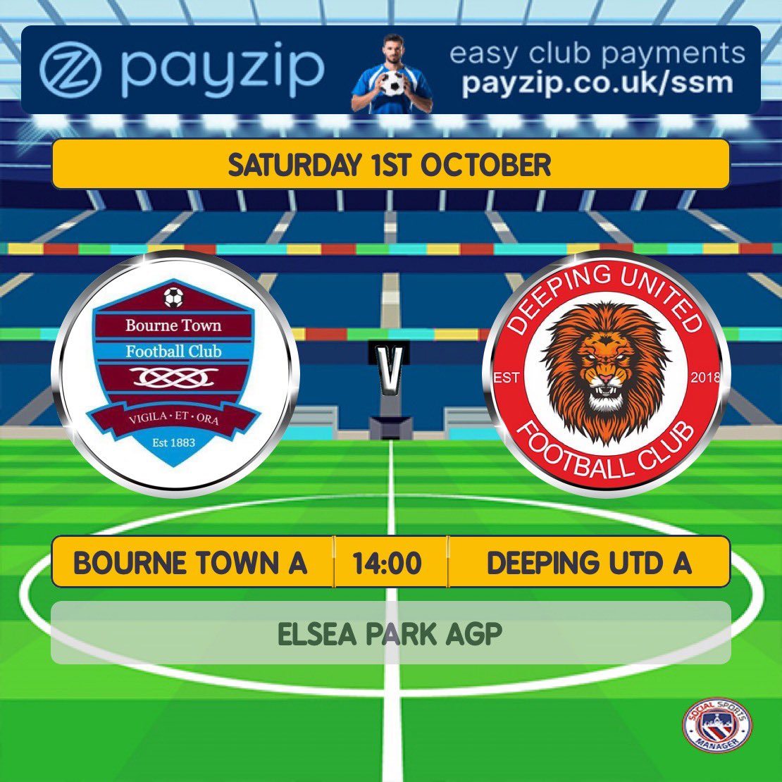 After finally picking up our first win last week, we play bourne town a who have impressed recently, with a fully fit squad back this week it promises to be a cracker! Let’s gooooo! 🦁⚽️