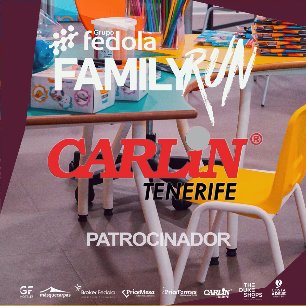 GFedola's tweet photo. En #fedolafamilyrun🏃‍♀️🏃 vamos a contar con ludoteca con nuestro patrocinador #CarlinTenerife🎖, donde nuestros pequeños runners 👶👧🧒👦 seguirán disfrutando de un sábado en familia mientras "los mayores" recorren ⏱ el circuito #OceanCross en @costa_adeje 

¡A DISFRUTAR! https://t.co/XlLV4swL7J