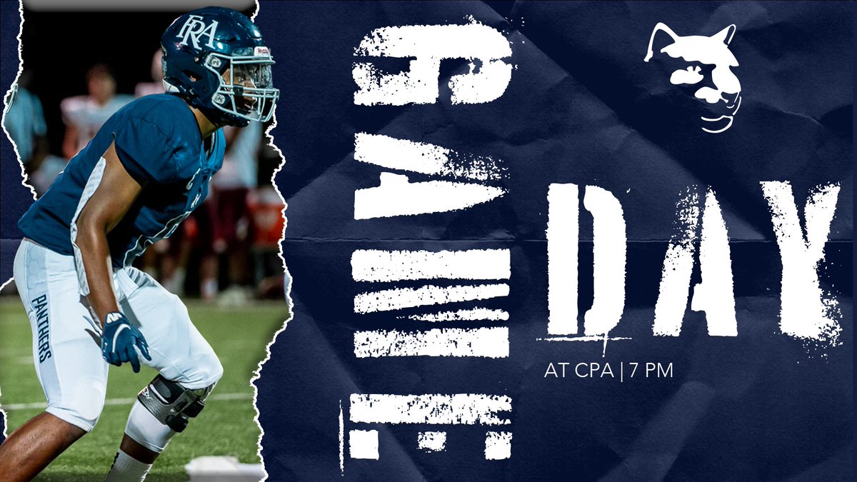It's 𝐆𝐀𝐌𝐄𝐃𝐀𝐘! 😤

🆚 at CPA (3-3, 2-0)
🕖 7:00 PM
🎟️ Tickets (bit.ly/3E68RLg)
📺 NFHS Network (bit.ly/3fyA66M)

#GoPanthers | #WinTheOne