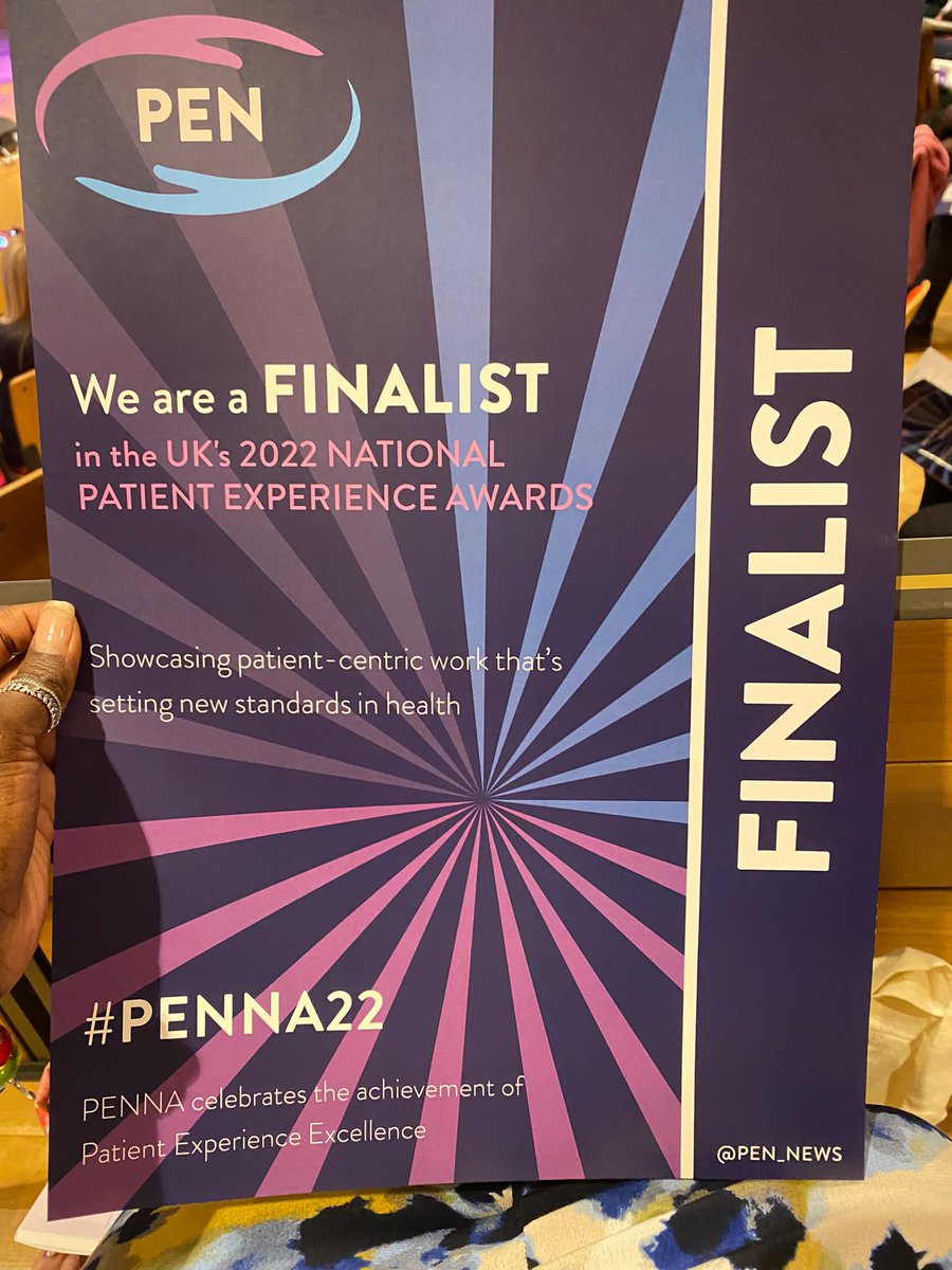 So proud of the @RBNHSFT #MEETPEET team for us achieving the title of ‘Finalist’ at the #PENNA22  awards in the category’Engaging and Championing the Public’ @PEN_NEWS Such a great event - thank you for having us!