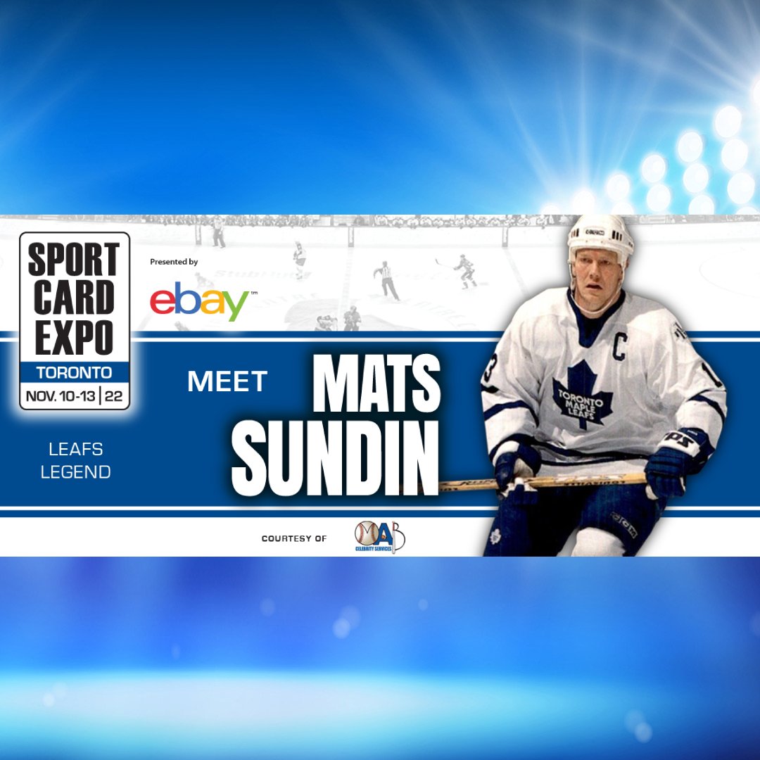 sportcardexpo's tweet photo. The guest list just got bigger: #HHOFer and #Leafs Mats Sundin will be appearing Saturday, Nov. 12, only at the #SportCardExpoToronto!
Autograph and VIP Package details: https://t.co/AcTClI0w7R https://t.co/JeFnf1oyUV