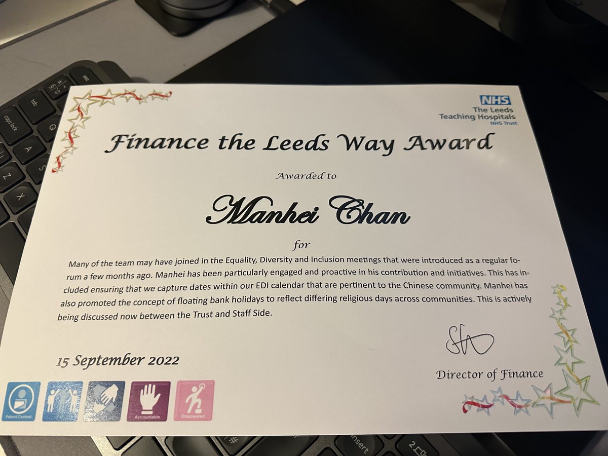 Thanks to @LTHTFinance for the award… #FinanceTheLeedsWay